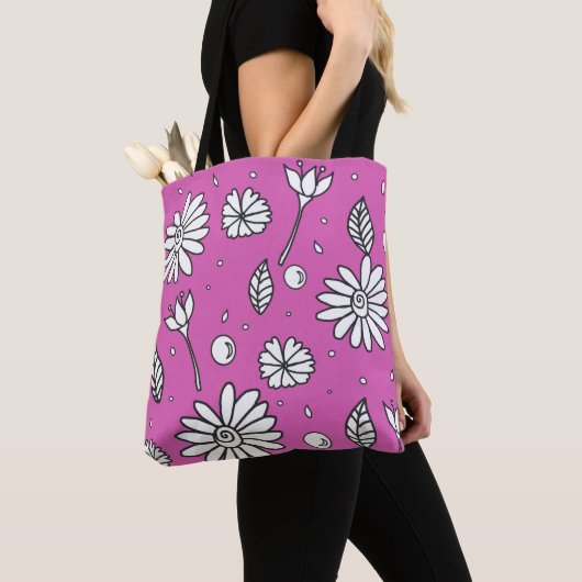 Niedliche Fun Blume Sommer Tasche in Rosa (Von Nahem)