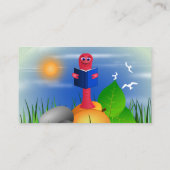 Niedliche Fun Bookworm Book Store Business Cards Visitenkarte (Rückseite)