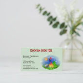 Niedliche Fun Bookworm Book Store Business Cards Visitenkarte (Stehend Vorderseite)