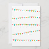 Niedliche Fun Bunting Flag Kid BIrthday Foto Dankeskarte (Rückseite)