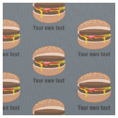 Niedliche Fun Burgers Muster, eigene Texte und Far Stoff (Nahaufnahme)