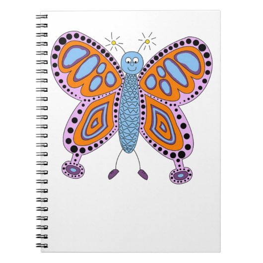 Niedliche Fun Butterfly Notizblock (Vorderseite)