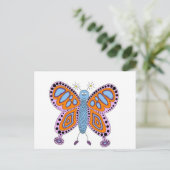 Niedliche Fun Butterfly Postkarte (Stehend Vorderseite)