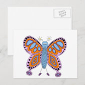Niedliche Fun Butterfly Postkarte (Vorne/Hinten)