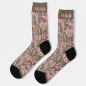 Niedliche Fun-Camouflage - Holz rosa Socken (Linkes Detail)