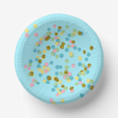 Niedliche Fun Colorful Moderne Confetti Dots Pappteller (Vorderseite)