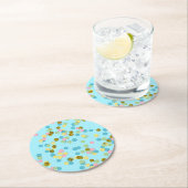 Niedliche Fun Colorful Moderne Confetti Dots Runder Pappuntersetzer (Vor Ort)