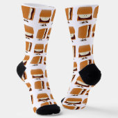 Niedliche Fun Food S'more Pattern Socken (Gewinkelt)