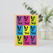 Niedliche Fun French Bulldog Frenchie Pop Kunst Postkarte (Stehend Vorderseite)