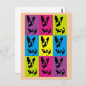 Niedliche Fun French Bulldog Frenchie Pop Kunst Postkarte (Vorne/Hinten)