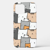 Niedliche Fun Line Zeichnend Katzen Kätzchen Haust Case-Mate iPhone Hülle (Rückseite)