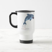 Niedliche Fun-Loving Cartoon Dolphin Tasse (Links)