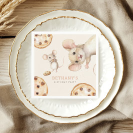 Niedliche Fun Mäuse Cookies jedes Alter Geburtstag Serviette