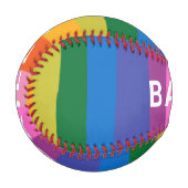 Niedliche Fun Rainbow Stripes Personalisiert Baseball (Vorderseite Links)