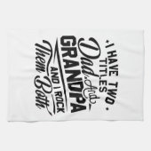 Niedliche Fun Retro Typografie Vater Opa Geschenk Geschirrtuch (Horizontal)