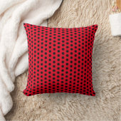 Niedliche Fun Rot und Schwarz mit Polka Dot Muster Kissen (Decke)