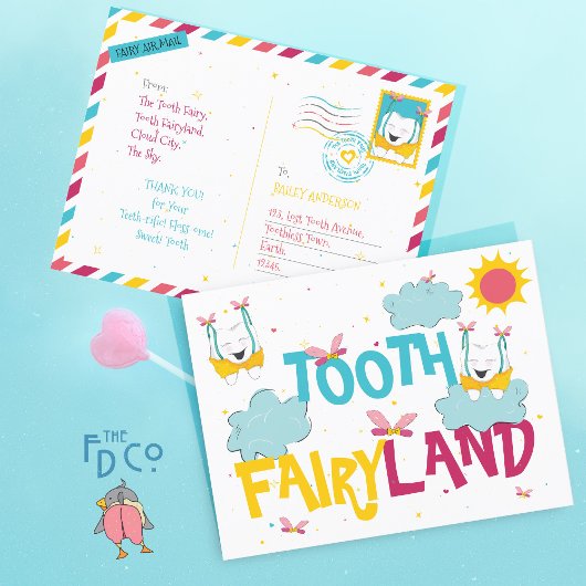 Niedliche Fun Tooth Fairyland, von der Zahnseilmüh Postkarte