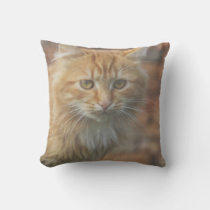Niedliche Funky Ginger Cat Kitten Face Kissen