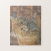 Niedliche Funky Ginger Cat Kitten Face Puzzle (Vertikal)