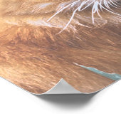 Niedliche Funky Ginger Cat Kitten Painting Poster (Ecke)