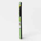 niedliche funky Happy Frogs und Streifen Case-Mate iPhone Hülle (Hinten/Links)