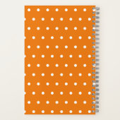 Niedliche Funky Orange Polka Dots Custom Script Notizblock (Rückseite)
