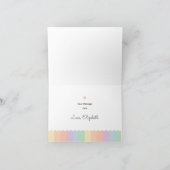 Niedliche Funny Alpaca Llama und Rainbow Whimsical Dankeskarte (Innenseite)