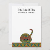 Niedliche Funny Animal Pet Cat Chic Persönliche St Mitteilungskarte (Vorderseite)