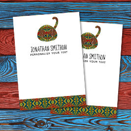 Niedliche Funny Animal Pet Cat Chic Persönliche St Mitteilungskarte