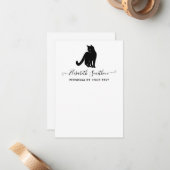 Niedliche Funny Animal Pet Cat Chic Persönliche St Mitteilungskarte (Vorderseite/Rückseite Beispiel)