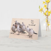 Niedliche Funny Belated Birthday Sea Gull Card Karte (Gelbe Blume)