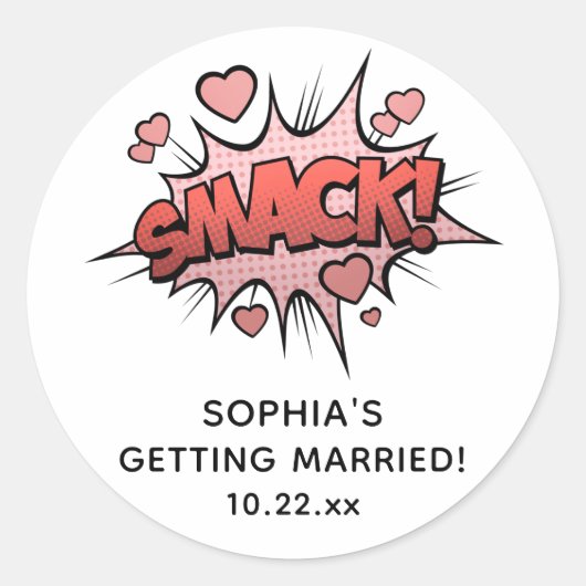 Niedliche Funny Brautparty Retro-Hochzeit Runder Aufkleber (Vorderseite)