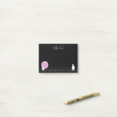 Niedliche Funny Bubblegum Birds auf einem Drahtsei Post-it Klebezettel (Auf Schreibtisch)