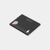 Niedliche Funny Bubblegum Birds auf einem Drahtsei Post-it Klebezettel (angewinkelt)