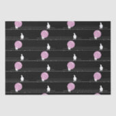 Niedliche Funny Bubblegum Birds auf einem Drahtsei Seidenpapier (Vorderseite)