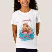 Niedliche Funny Capybara Weltklasse Traumwelten Ki T-Shirt (Vorderseite)