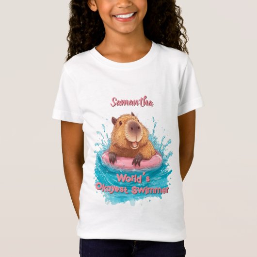 Niedliche Funny Capybara Weltklasse Traumwelten Ki T-Shirt (Vorderseite)