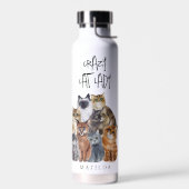 Niedliche Funny Cat 'Crazy CAT Lady' Trinkflasche (Links)