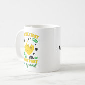 Niedliche Funny Cat Empowerment Botschaft starke F Kaffeetasse (Vorderseite Links)