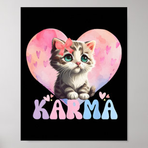 Niedliche Funny Cat Lover Herzform Frauen Männer K Poster
