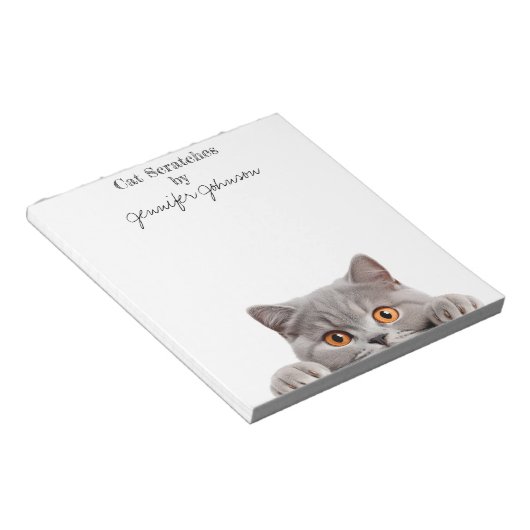 Niedliche Funny Cat Notepad Notizblock (angewinkelt)