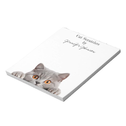 Niedliche Funny Cat Notepad Notizblock (Rotiert)