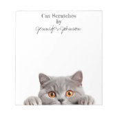 Niedliche Funny Cat Notepad Notizblock (Vorderseite)