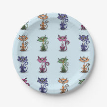 Niedliche Funny Cat Paper Plate