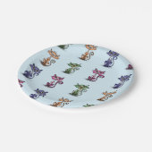 Niedliche Funny Cat Paper Plate Pappteller (Schrägansicht)