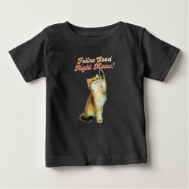 Niedliche Funny Cat Typografie mit Playful Kitten Baby T-shirt