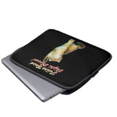 Niedliche Funny Cat Typografie mit Playful Kitten Laptopschutzhülle (Vorne Knopf)