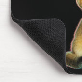 Niedliche Funny Cat Typografie mit Playful Kitten Mousepad (Ecke)