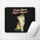 Niedliche Funny Cat Typografie mit Playful Kitten Mousepad (Mit Mouse)