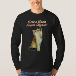 Niedliche Funny Cat Typografie mit Playful Kitten T-Shirt